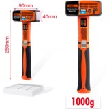 KMT Čekić za zidanje, Plastična ručka, 1kg | Eponuda.com