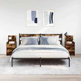 vidaXL Noćni ormarići s 2 ladice 2 kom dimljeni hrast 38x34x80 cm | shoptok.hr