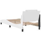  Posteljni okvir brez vzmetnice bel 100x203 cm umetno usnje, (21111766) | Shoptok.si