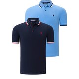 Dewberry DUAL SET T8594 MENS T-SHIRT-NAVY BLUE-LIGHT BLUE Cene