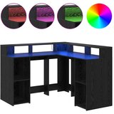 Stol s policom Crni hrast 130 x 130 x 91 cm Konstruirano drvo | Eponuda.ba