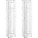vidaXL gabionske stupne košare 2 kom 40 x 40 x 180 cm željezne | shoptok.hr