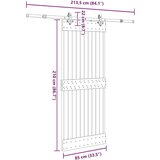vidaXL Drsna vrata s kompletom vodil 85x210 cm trdna borovina | Shoptok.si