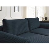 Bobochic Paris Temno modra raztegljiva sedežna garnitura iz rebrastega žameta 257 cm Lucien – | Shoptok.si