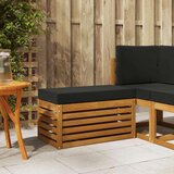  Vanjska stolica klupa s jastukom Prirodna 80 x 43 x 37 cm - Prirodna i crno 80 cm Zatvoren prostor za noge | shoptok.hr