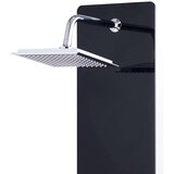 vidaXL Panel za tuširanje od stakla 25 x 44,6 x 130 cm crni | shoptok.hr