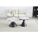 Arti Klub sto CT 6055 Set, Bela keramička ploča /Drvo metalno postolje fi800 + fi600mm ( 800-609 )