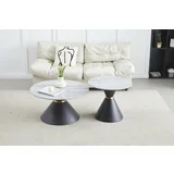 klub sto ct 6055 set, bela keramička ploča /drvo metalno postolje fi800 + fi600mm ( 800-609 )