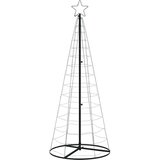 vidaXL Osvetljena novoletna jelka stožec 200 LED barvita 182 cm | Shoptok.si