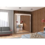 ADRK Spalna drsna omara ETTORE z ogledalom in LED, 180 cm - HRAST TARTUF | Shoptok.si