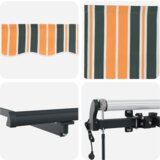 vidaXL Automatska uvlačna tenda Zelena i žuta 350x250 cm | shoptok.hr