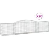  Lučne gabionske košare 20 kom 400x50x80/100cm pocinčano željezo | shoptok.hr