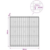  Gabion s žicom debljine 5 mm i mrežom 5x10 cm 150x30x150 cm | shoptok.hr