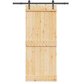  Klizna vrata NARVIK Prirodna i crna 85 x 210 cm (152,5 cm) | shoptok.hr