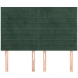  Posteljno vzglavje 4 kosa temno zelen 72x5x78/88 cm žamet, (20952562) | Shoptok.si