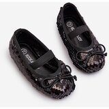 FR1 Children's Ballerina Flats Adorned with Sequins Black Weries | shoptok.hr