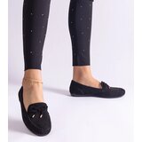 Gemre Treja suede black moccasins with bow | Shoptok.si