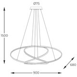 Zuma line MD7360-1A-3GT - led luster na sajli cholet LED/56W/230V zlatna | Eponuda.com