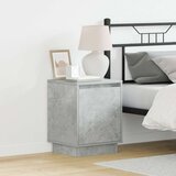  Noćni ormarić s LED svjetlima sivi beton 39x34.5x50 cm u