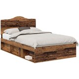 vidaXL Konstrukcija postelje Star les 135 x 190 cm Masivno borovo les, (5000102418) | Shoptok.si