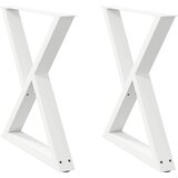  Noge za blagovaonski stol 2 kom Bijele 80 x (72-73,3) cm Čelik | shoptok.hr