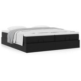 vidaXL Otomanski okvir kreveta s madracima crni 160x200cm umjetna koža Cijene