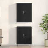  Highboard 2 pcs Crni hrast Inženjersko drvo i staklo | shoptok.hr
