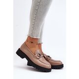 VINCEZA Women's Beige Faux Leather Moccasins Ledda | shoptok.hr