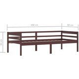  Okvir za krevet od masivne borovine tamnosmeđi 90 x 200 cm | shoptok.hr