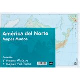 Grupo PAKET 10 MUTE MAPS JE FIZIČNA POLITIKA SEVERNE AMERIKE, (20837216) | Shoptok.si