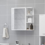 vidaXL Kopalniška omarica z ogledalom bela 62,5x20,5x64 cm Cene