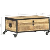 vidaXL Klubska mizica 70x50x33 cm trden mangov les | Shoptok.si