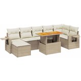 Maison Chic Seti vrtnega pohištva - Vrtna garnitura - Vrtni pohištvo set 8-delna z blazinami bež poli ratan, (21798838) | Shoptok.si