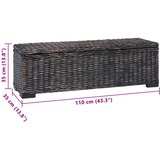  Kutija za spremanje s pohranom Crna 110 x 35 x 45 cm | Eponuda.com
