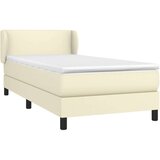  Box spring postelja z vzmetnico krem 100x200 cm umetno usnje, (20727195) | Shoptok.si