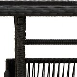  Stol za vrt Crna 100 x 55 x 37 cm PE Rattan i Staklo | Eponuda.com