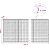  Gabion s žicom debljine 3,5 mm i mrežom 5x5 cm 1000x10x150 cm | shoptok.hr