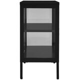  Komoda crna 70 x 35 x 70 cm od čelika i stakla | Eponuda.ba