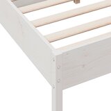  Okvir kreveta bez madraca bijeli 140 x 190 cm masivna borovina | shoptok.hr