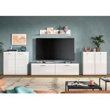 Livetastic Dnevni Regal Ice, Bela Visok Sijaj, 4-Delni | Shoptok.si