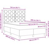 Kutija s opružnim krevetom i madracem ružičasta 140x200 cm baršun | shoptok.hr