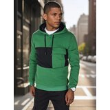 DStreet Bluza męska z kapturem ciemnozielona | Shoptok.si