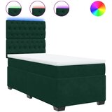 Box spring krevet s madracem tamnozeleni 90x200 cm baršunasti | shoptok.hr