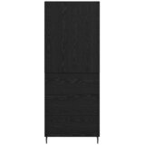  Highboard s ladicama 2 pcs Crni hrast Inženjerska drva i staklo | Eponuda.ba