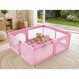Delunaro dečija ogradica za igru sa dodatnom zaštitom 130x130x65cm ( KLK2611-Light-Pink ) Cene
