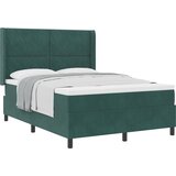 vidaXL Box Spring postelja z vzmetnico temno zelena 140x200 cm žamet, (22050636) Cene