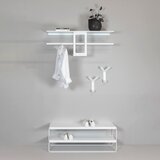 Spinder Design Bel jeklen stenski obešalnik s polico 100 cm Luno Small – | Shoptok.si