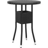  3-dijelni vrtni blagovaonski set od poliratana crni | shoptok.hr