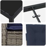  Vrtni set za objed 7 kom. Siva poliratan | shoptok.hr