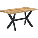  Blagovaonski stol od masivnog grubog drva manga 140x70x75 cm | shoptok.hr